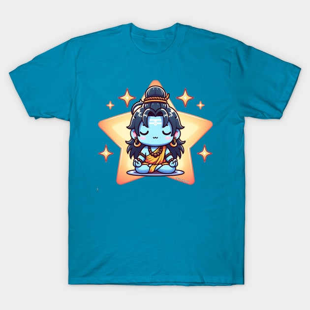 Cute Shiva Meditating T-Shirt by Pickledjo